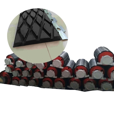 Conveyor Drum Slide Diamond Grooved Rubber Lagging On Pulleys