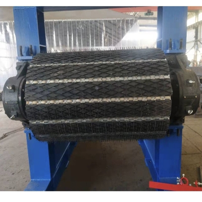 Conveyor Drum Slide Diamond Grooved Rubber Lagging On Pulleys