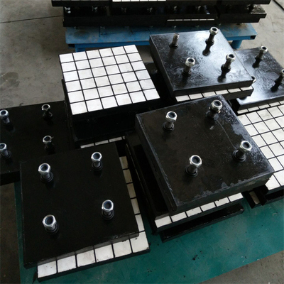 Fodera composita di gomma ceramica rettangolare dell'anti di impatto fodera ceramica dell'allumina