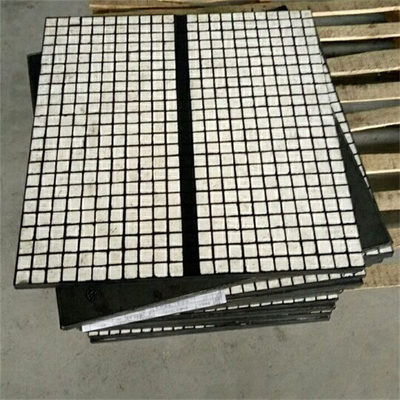การขุดซีเมนต์อลูมินาเซรามิกไลเนอร์ Hex Square ยางเซรามิกสวม Liners