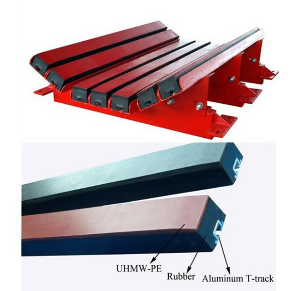 Low Friction Slide Rails Low Friction slide impact bar UHMWPE Rubber Conveyor Slider Bed